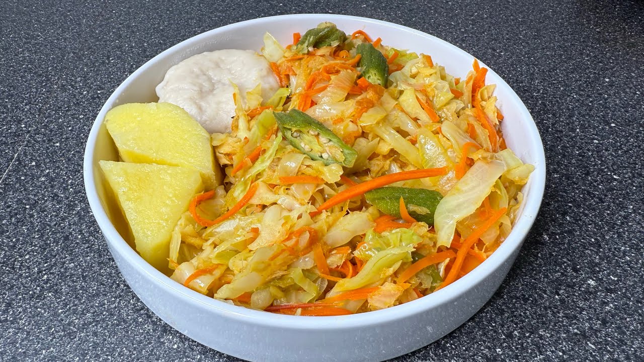 Jamaican Cabbage & Saltfish with Okra | Authentic Recipe