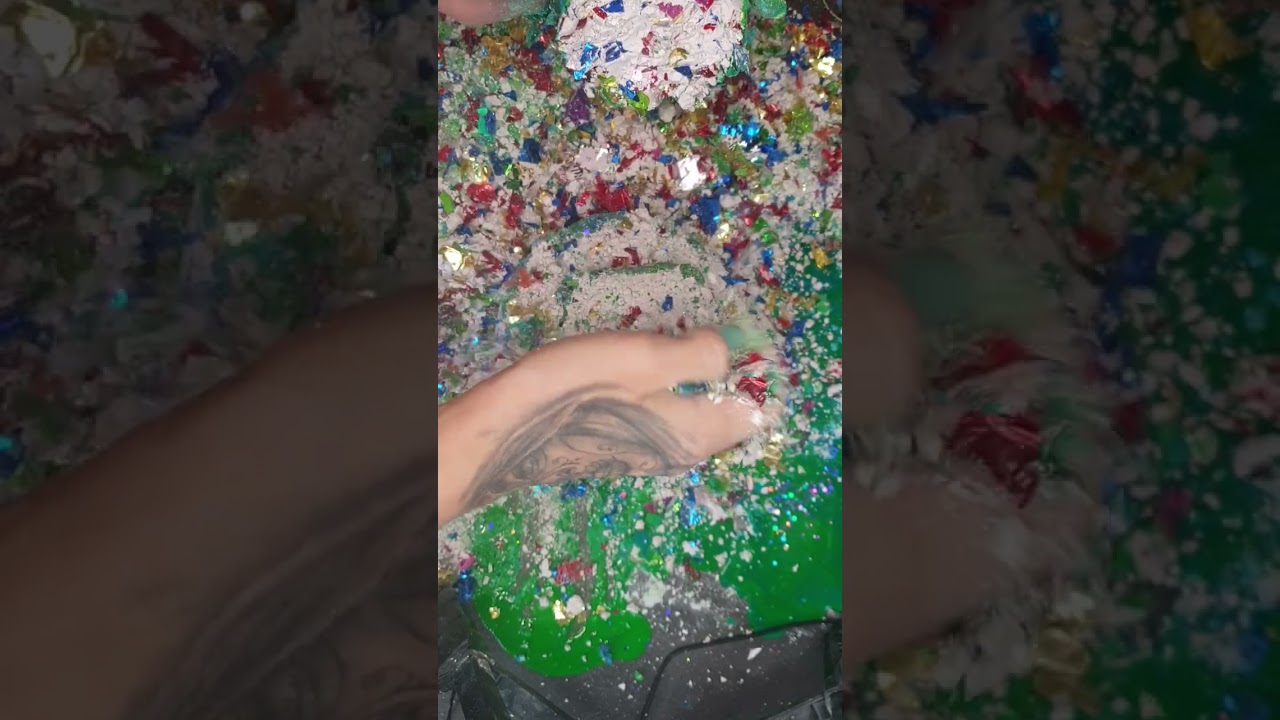 confetti Reforms whit cornstarch paste #gymchalk #cornstarch #confetti