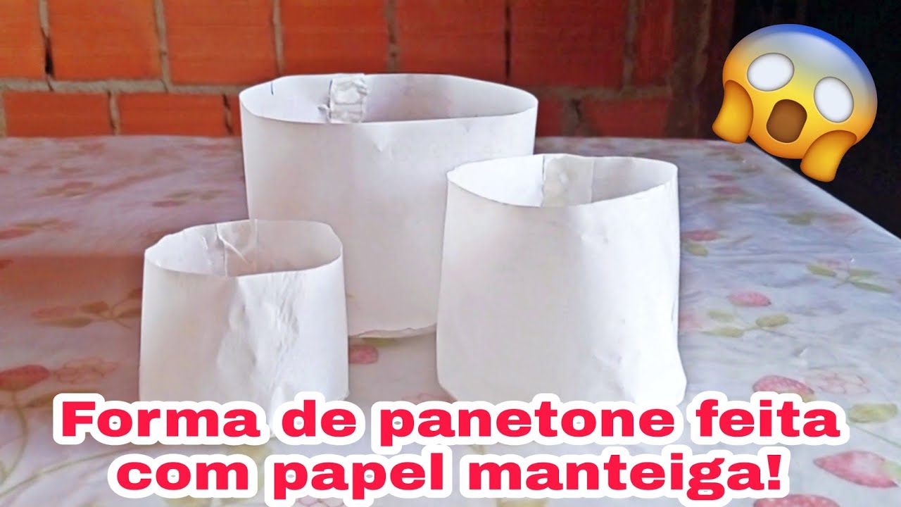 Como fazer forma pra panetone com papel manteiga? /super fácil de fazer.
