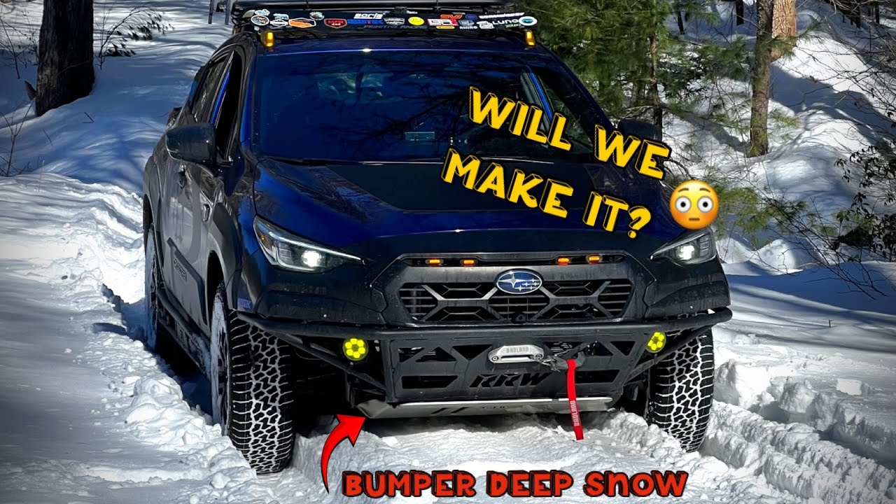 Subaru Crosstrek Wilderness and Mazda CX5 Venture in DEEP Snow