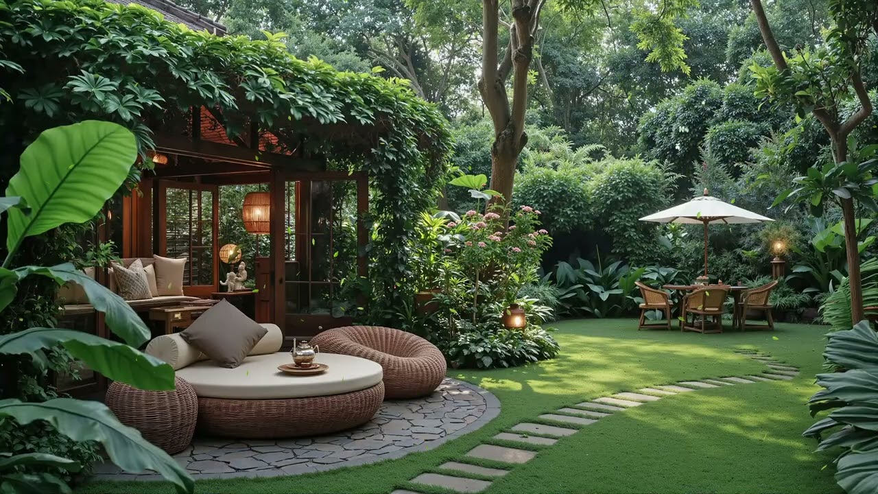 Relaxing Garden Jazz Music 🌿 Smooth Jazz for Morning Coffee, Reading & Peaceful Moments