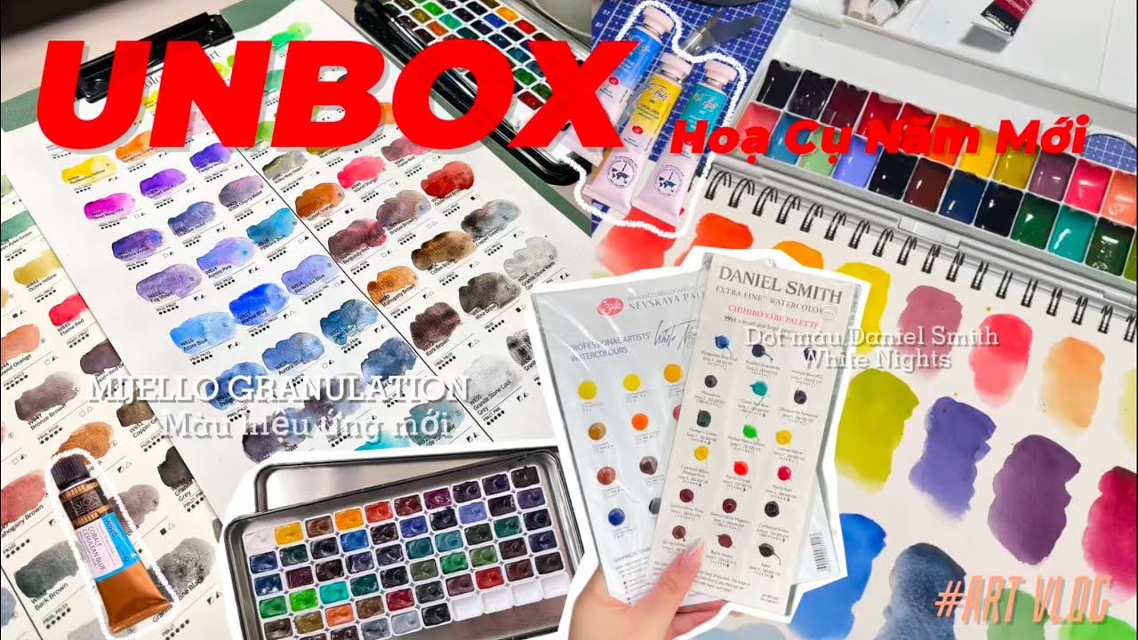Unbox Hoạ Cụ Đầu Năm 🔥🔥 Pocket Mijello Granulation Màu Hiệu Ứng Mới