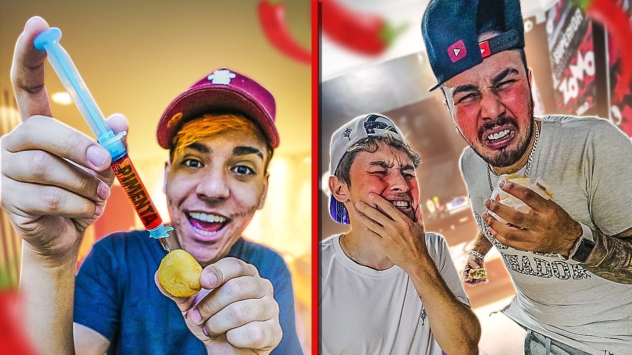 COLOQUEI PIMENTA NO SALGADINHOS E MEUS AMIGOS COMERAM !!