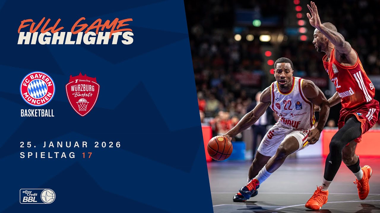 FC Bayern München Basketball vs. Fitness First Würzburg Baskets - Full Game Highlights - Spieltag 17