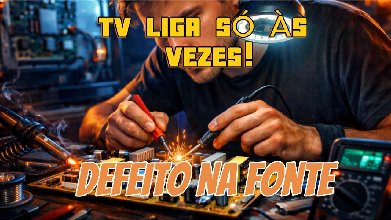 TV Samsung 43F4000 Não Liga Sempre | Defeito Intermitente na Fonte Resolvido!