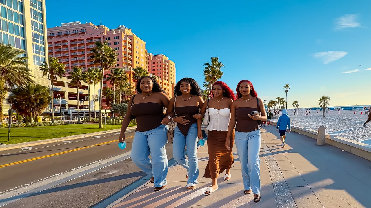 Clearwater Beach Florida 4K City Tour / Live Cam