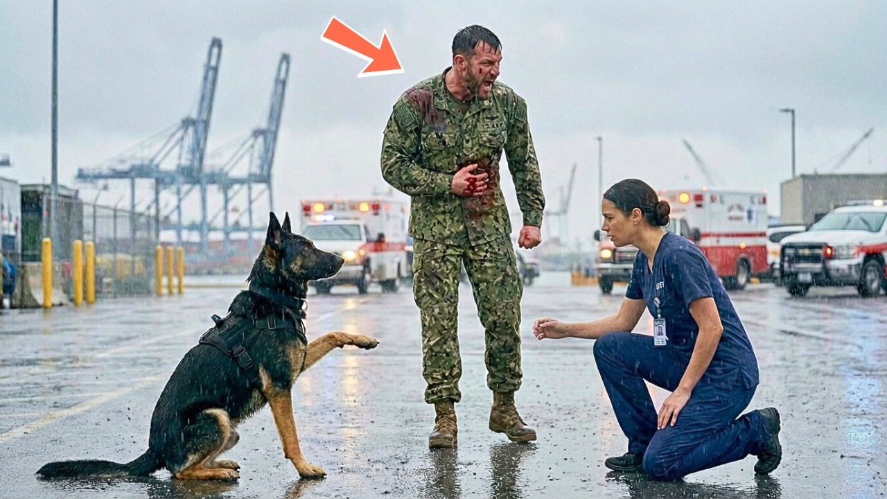 “Get Away From My K9!” the Wounded Navy SEAL Shouted — Until the Dog Saluted the EMT