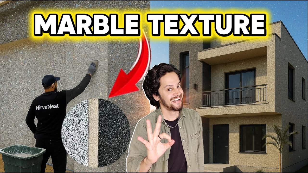 Marble Texture Wall Design | How To Apply Marble Texture ( Madrasi Dane ) On Walls | Complete Guide