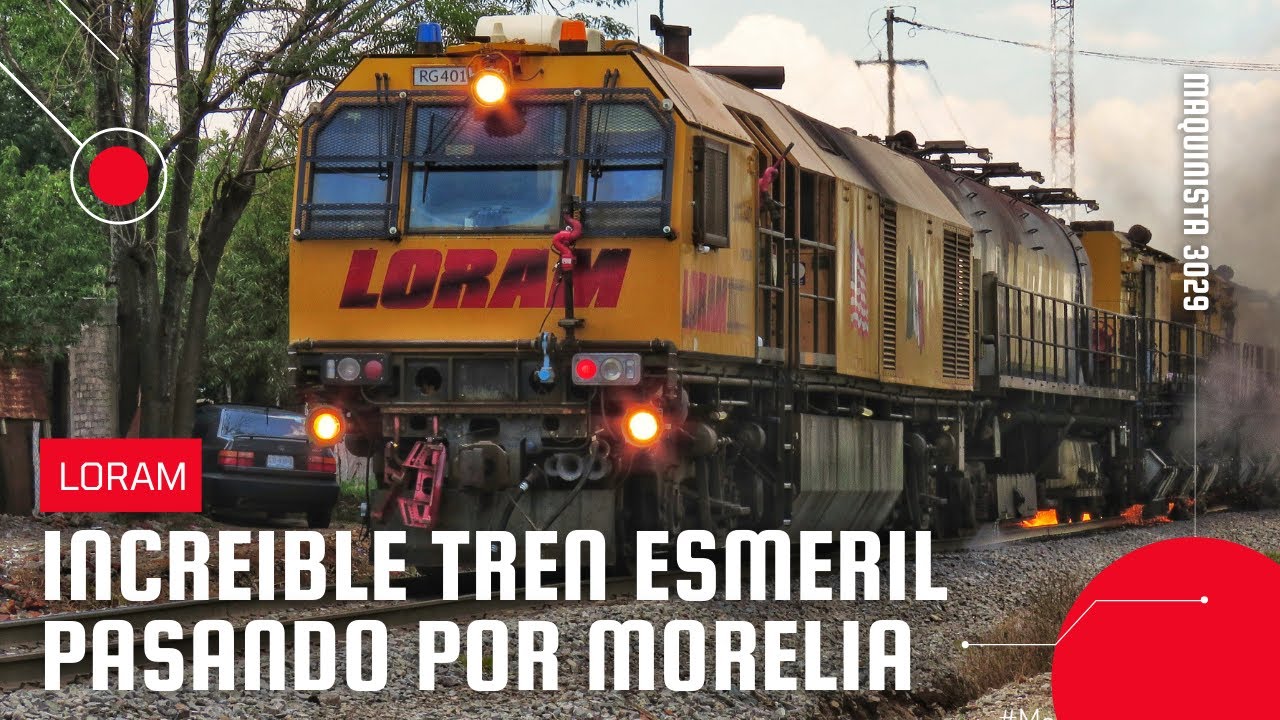 #TrenMorelia Asi paso el LORAM RAIL GRINDER RG401 (El tren de fuego) a traves de la ciudad