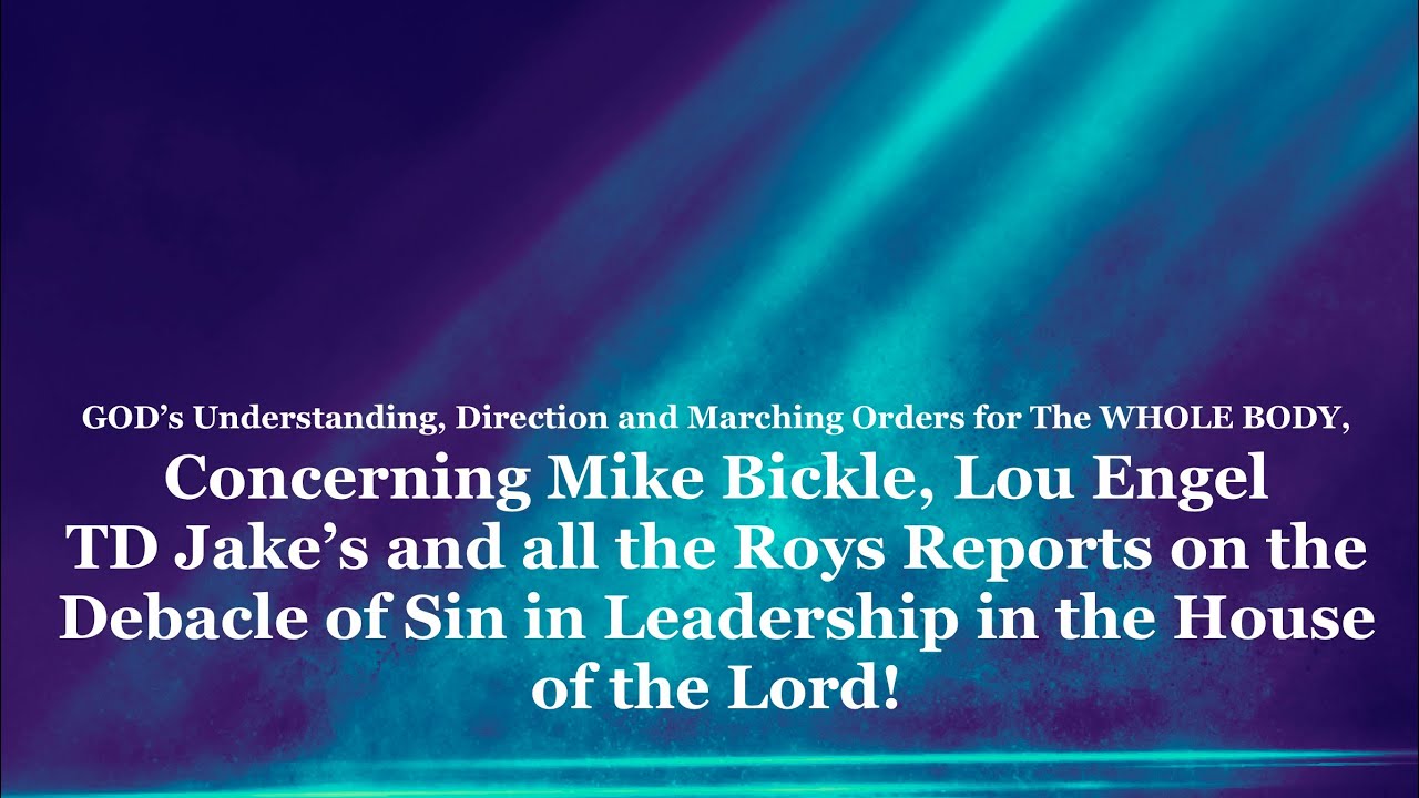 Concerning Mike Bickle,Lou Engle,TDJakes Allegations no music