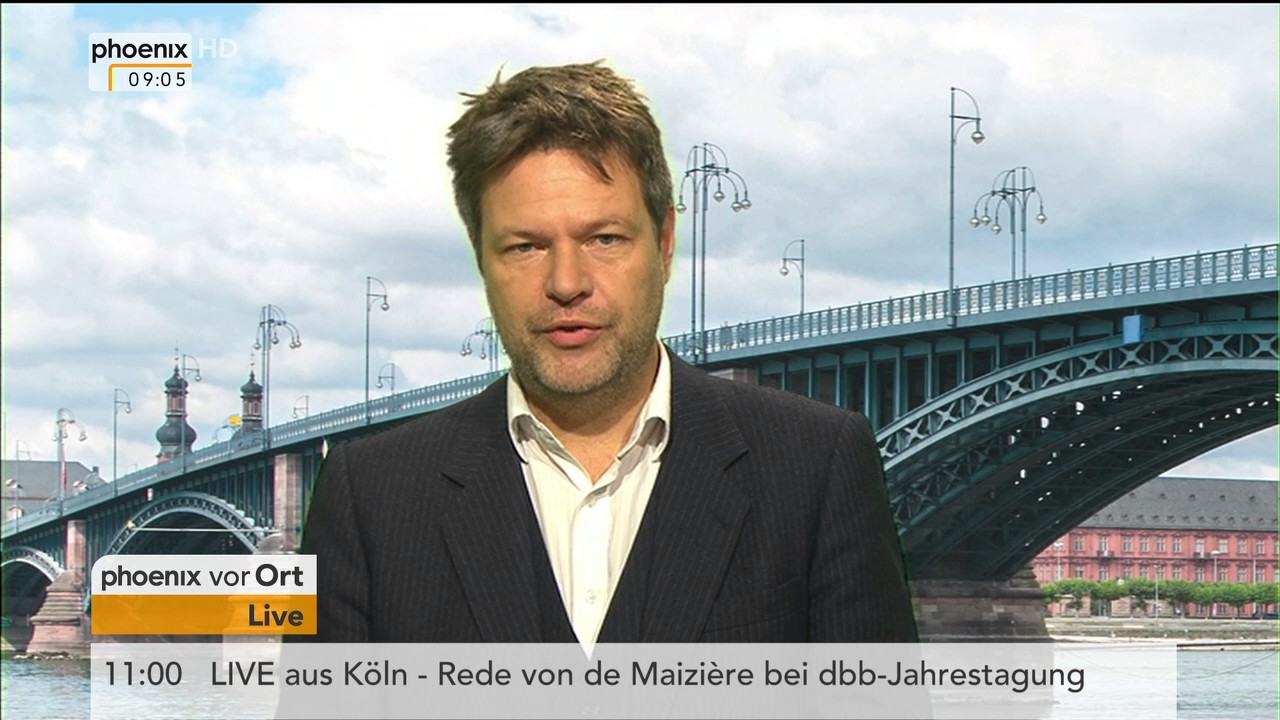 Jahresauftaktklausur der Grünen: Robert Habeck im Tagesgespräch am 09.01.2017