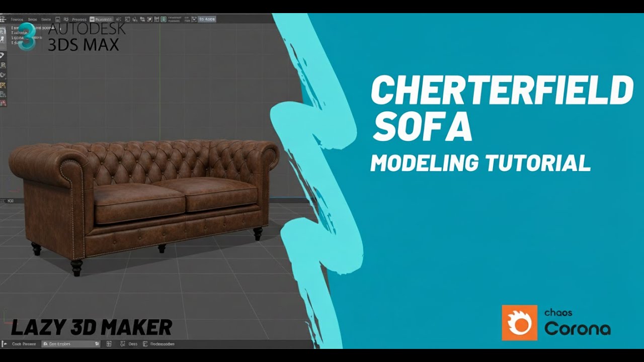 Tutorial: How to Model Chesterfield Sofa in 3ds Max.