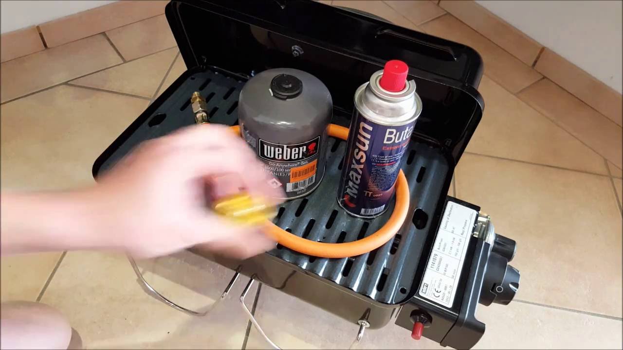 Go-Anywhere Gas Adapter und Schlauch für die Gasflasche