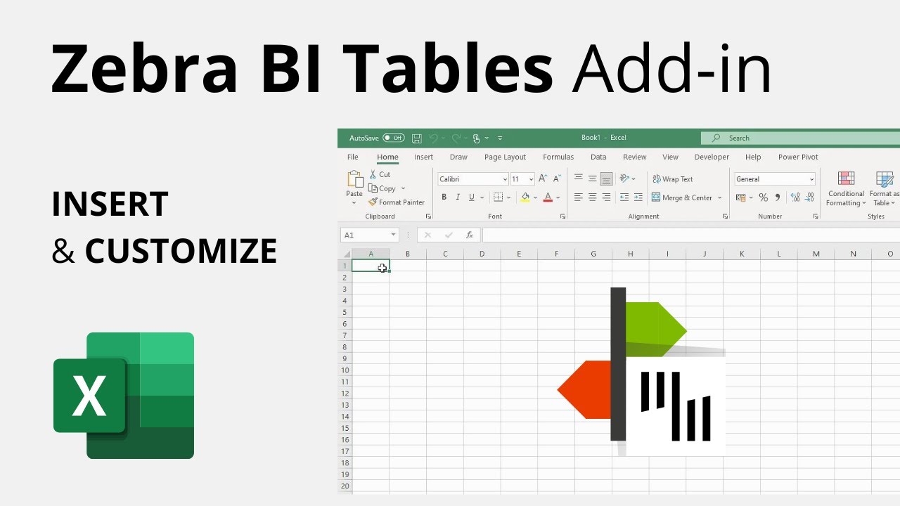💡 How To Add & Customize Zebra BI Tables for Office #Excel Add-in