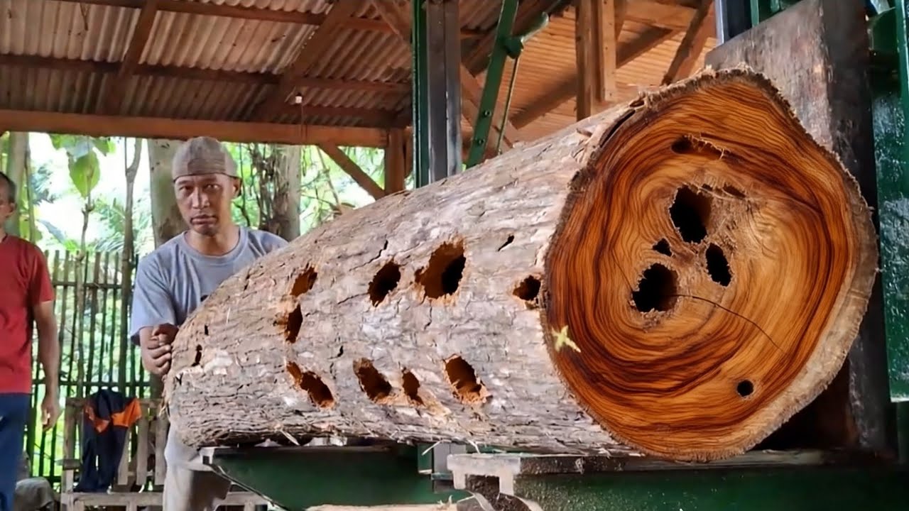 The process of sawing wood is a legendary legacy of our ancestors