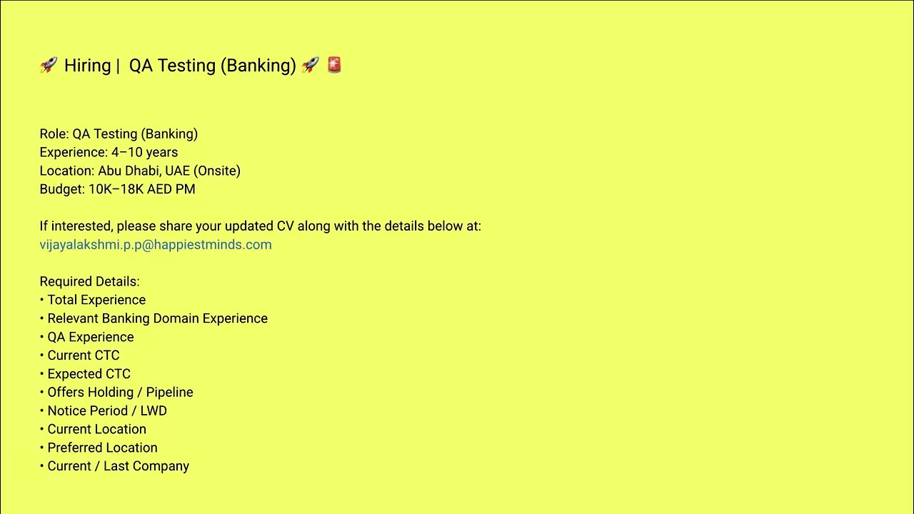 👉 Latest QA Jobs | Manual & Automation Testing