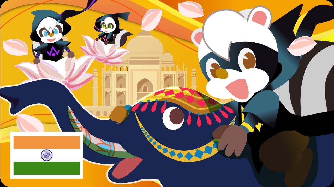 Nin Nin India -Jake Ohama┃#babyninnin┃Ninja Skunks ┃Ninja Song┃Taj Mahal┃cartoon