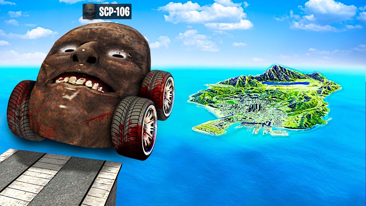 Jumping SCP CARS Across The ENTIRE MAP In GTA 5.. (Mods)