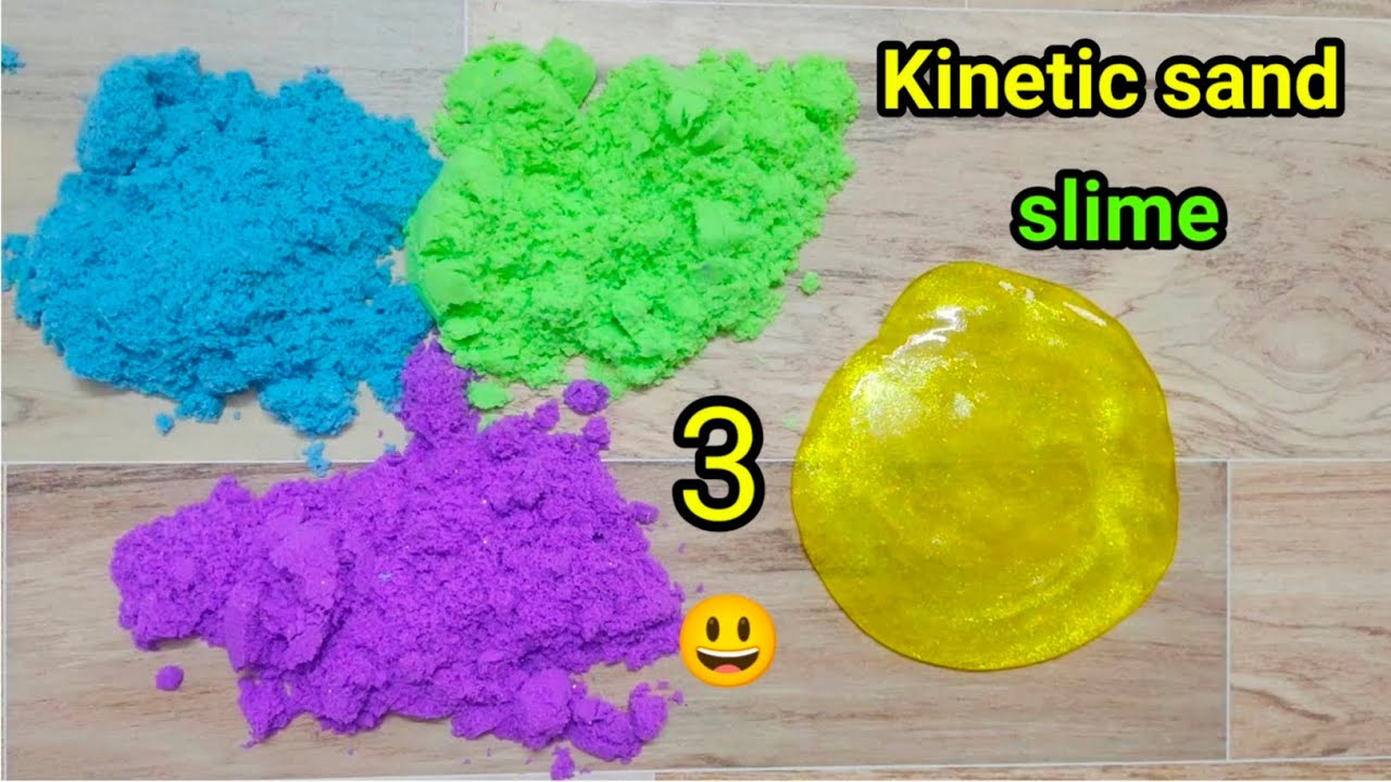 3 types of kinetic sand mixing glitter slime 😀/செமையா இருக்கு/craft tamil