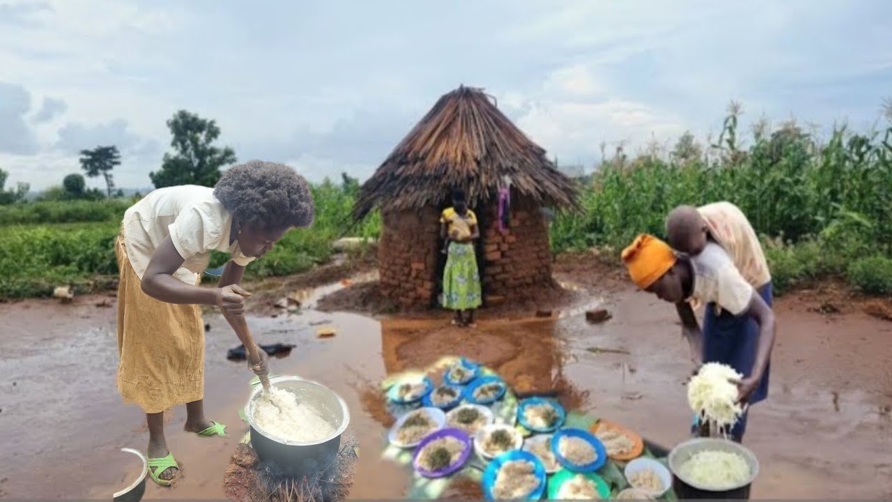 African Village life // Cooking Village Food Stew Chicken With Plantain