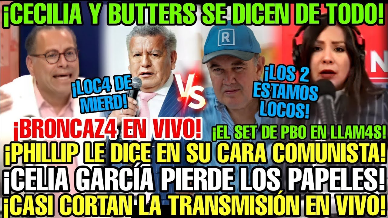 LA LOCAZ4 CECILIA GARC&Iacute;A SE PEL3A CON BUTTERS EN VIVO Y ATAKA A PORKY Y ACU&Ntilde;A Y NIEGA SER COMUNISTA