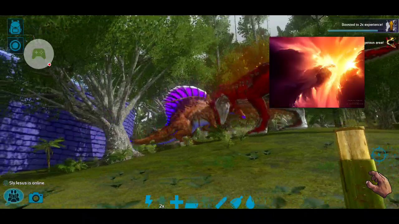 My spino vs alpha rex Again (Ark mobile)