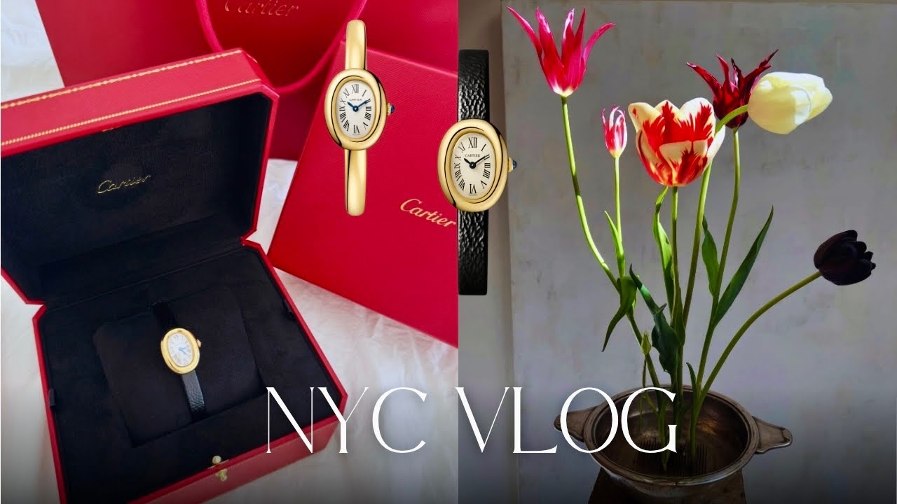 Eng) NYC Vlog🗽 Распаковка мини-сумки Cartier baignoire🎁 Неделя дней рождения в Нью-Йорке❤️‍🔥 Колл...