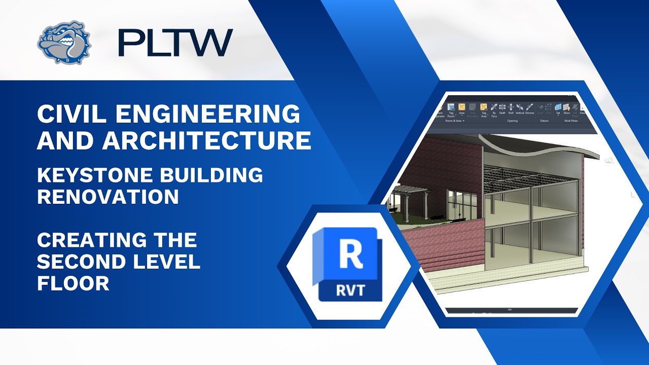 PLTW CEA - Revit 2026 - Реконструкция здания Keystone - Создание второго этажа