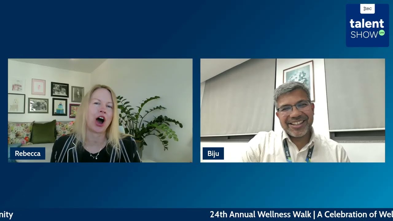 Talent Show LIVE conversation spotlighting the 24th Annual TTEC Wellness Walk in Ahmedabad. 🌿
