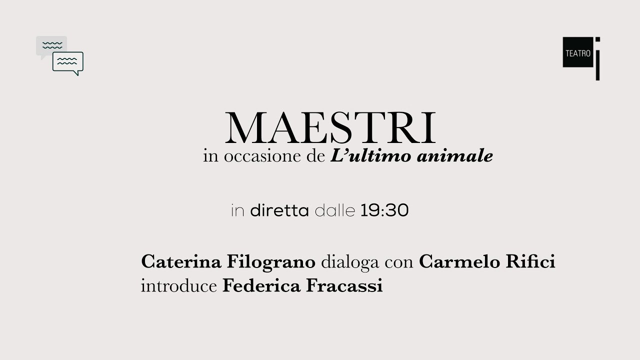 Caterina Filograno dialoga con il maestro Carmelo Rifici