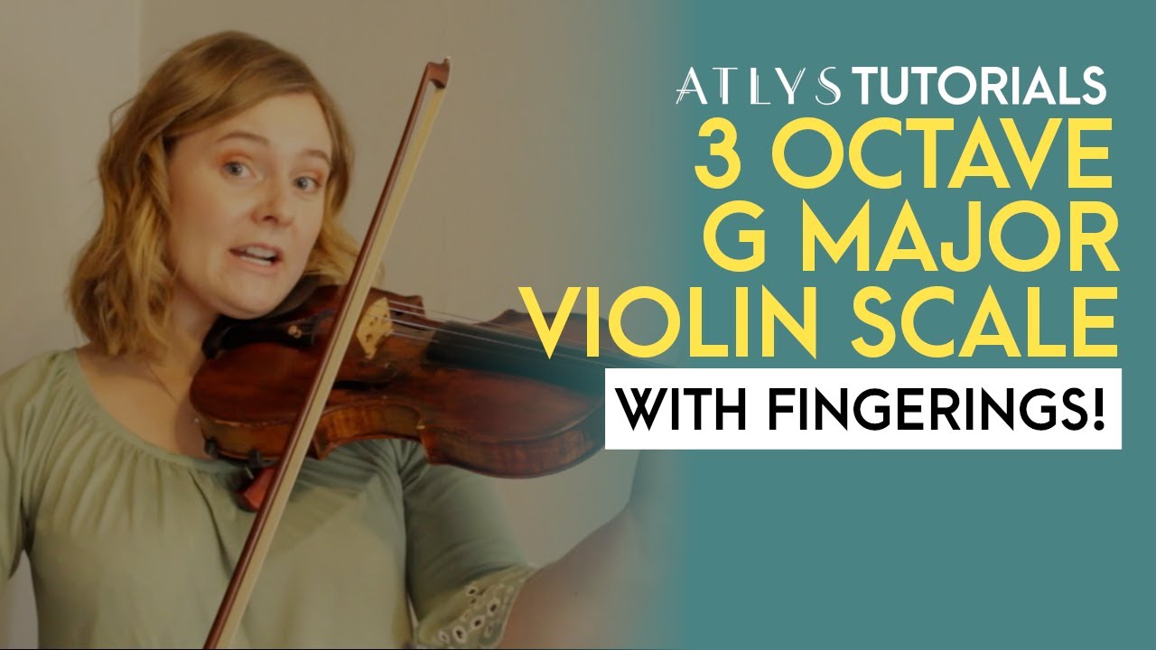 G Major 3 Octave Violin Scale (WITH FINGERINGS!)