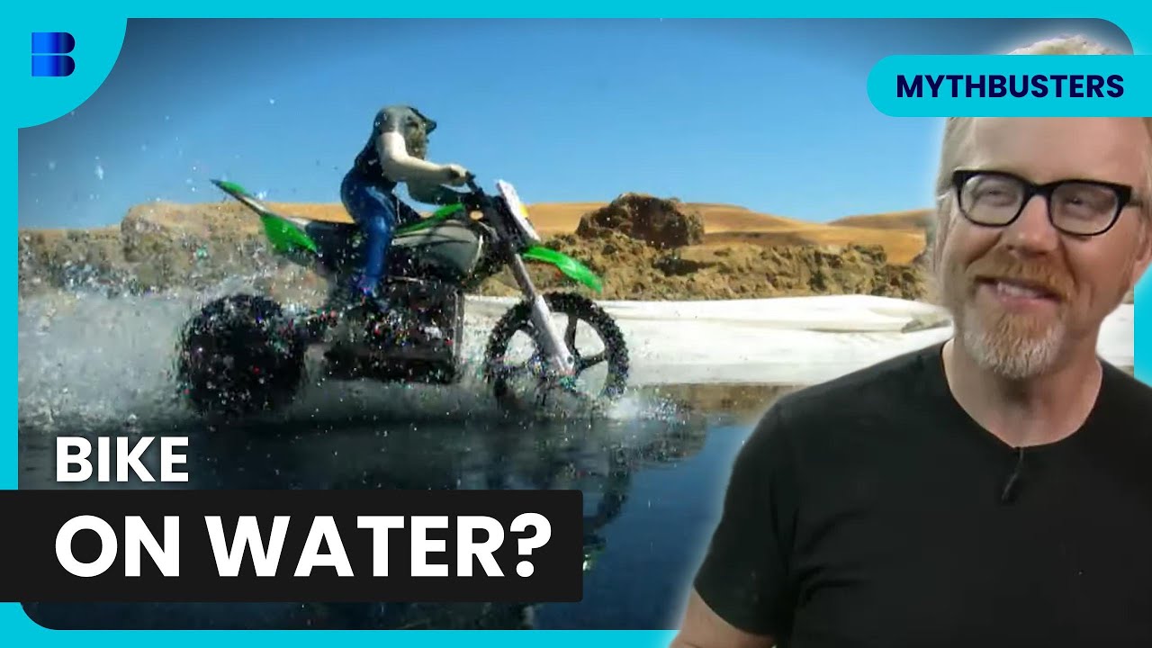 Motorcycle Rides on Water and Parachute Escape | MythBusters