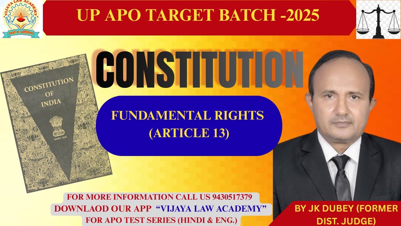 UP APO TARGET BATCH -2026 || CONSTITUTION || LECTURE -09 (DOCTRINE OF ECLIPSE) BY J. K. DUBEY SIR