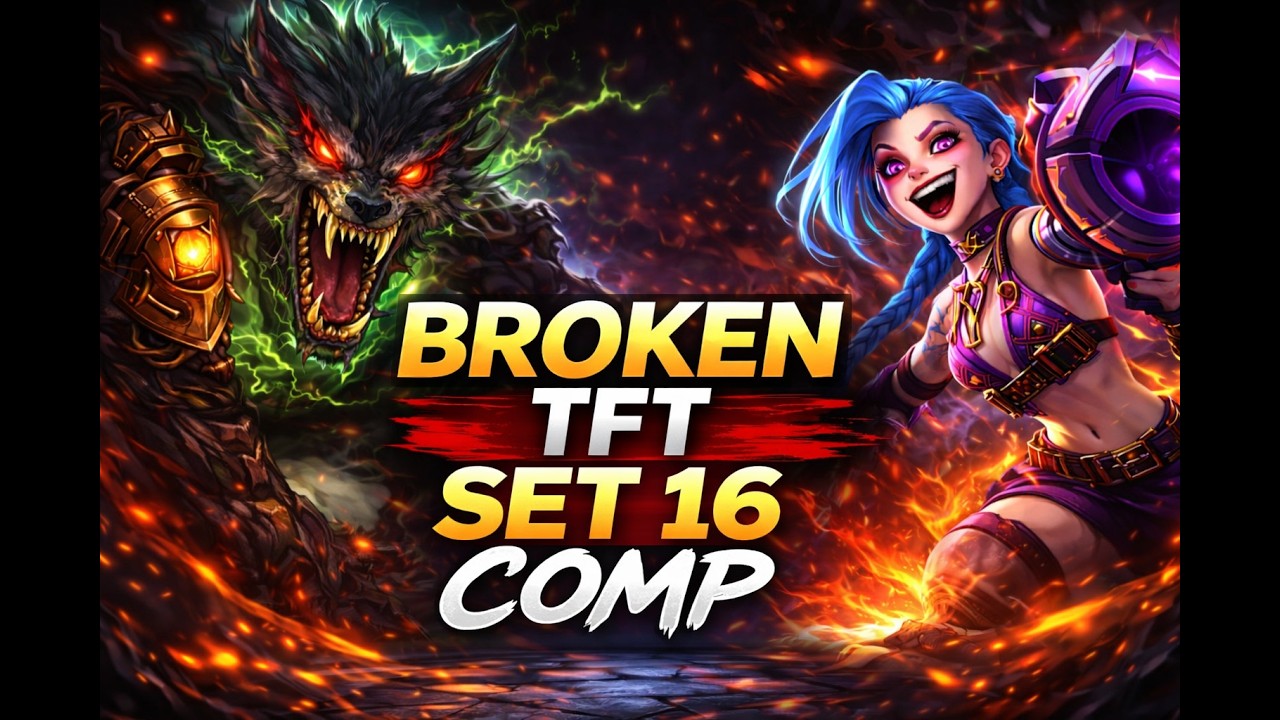 TFT Set 16 Warwick Carry + Jinx Backline  Winning Dragonborn Comp Guide