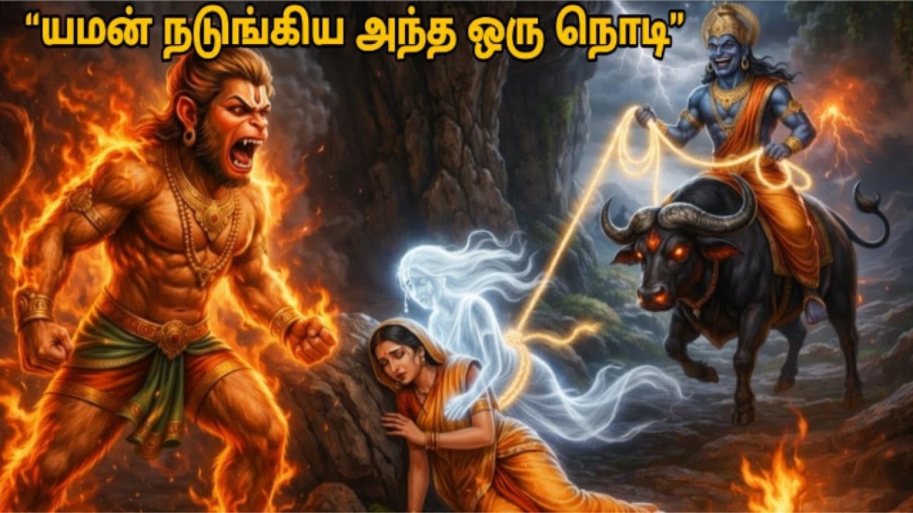 அனுமனின் கடுமையான வடிவத்தைக் கண்டு, யம்ராஜ் பயந்து ஓடிவிட்டார்! |Hanuman vs Yamraj | #hanuman