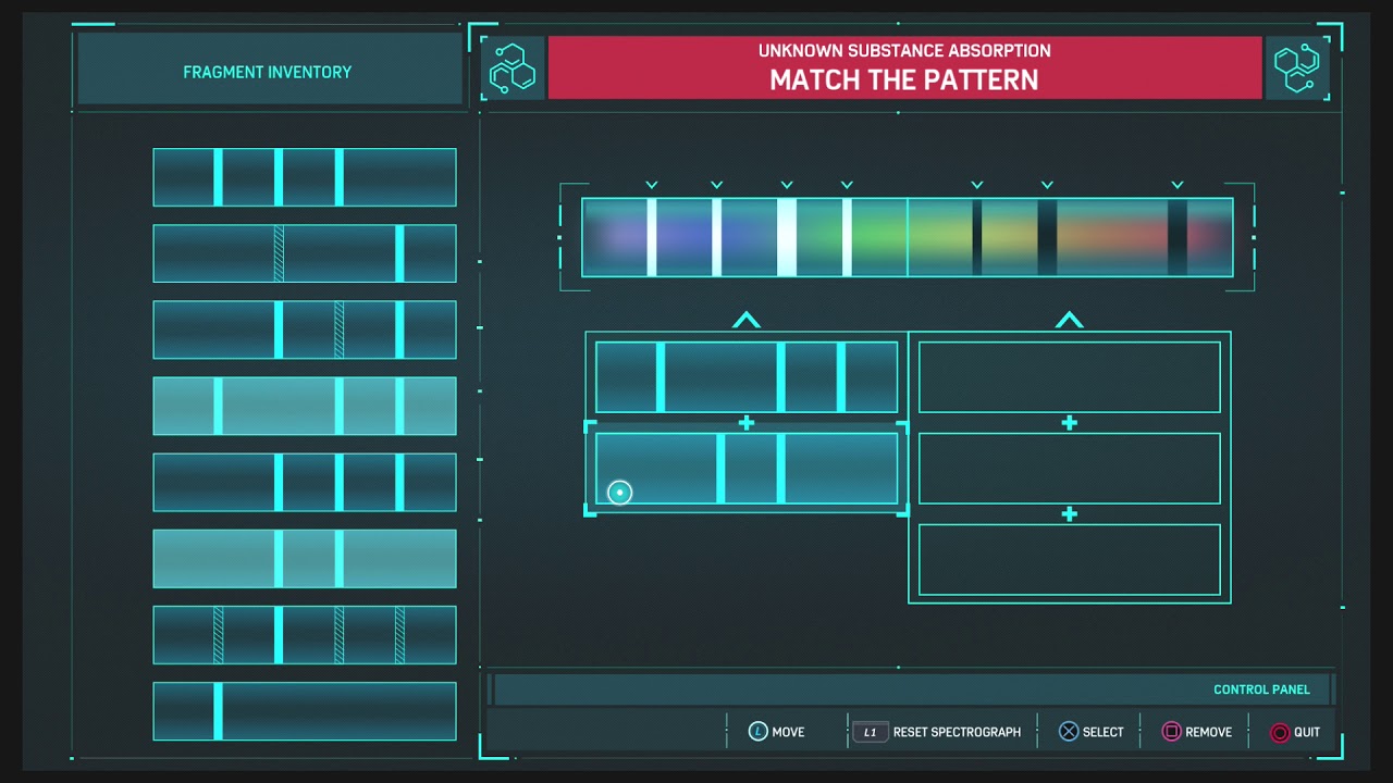 Marvel's Spider Man PS4 Spectrograph Material Candidate Test V77