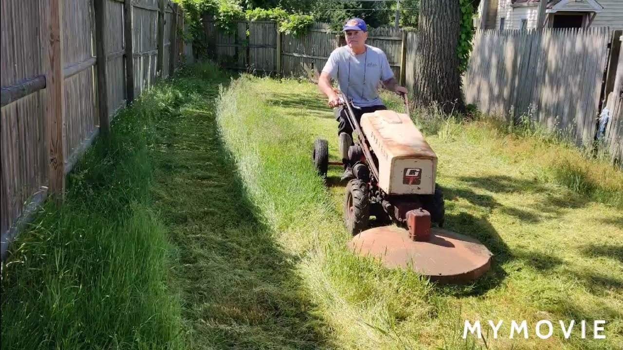 57 Gravely LI. How to adjust mower clutch & Mowing test. Part 7