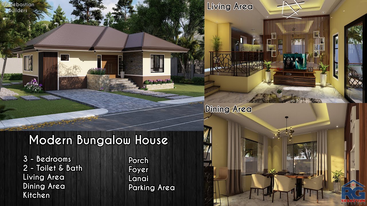 Modern Bungalow House Design (Floor Area120 sq.m)