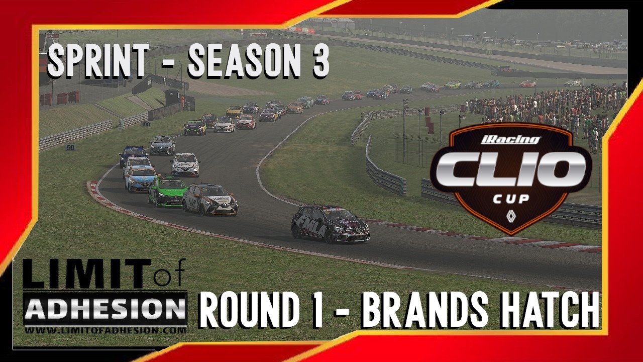 iRacing Limit of Adhesion Racing League - Sprint Season 3 -Clio - Round 1 - Brands Hatch