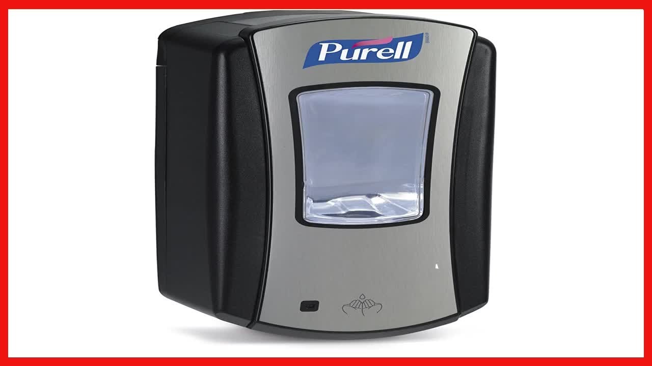 PURELL LTX-12 Touch-Free Hand Sanitizer Dispenser, Chrome/Black Finish, Dispenser