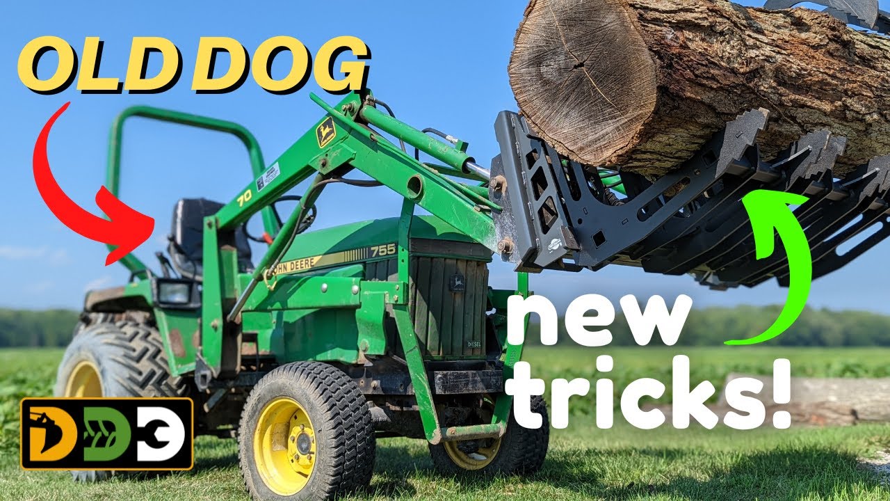 Old Tractor Gets A New Artillian Grapple (w/Diverter)//John Deere 755 855 955 Compact Tractor