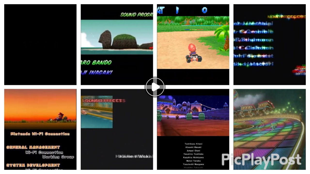 Mario Kart credits comparison 1992-2017