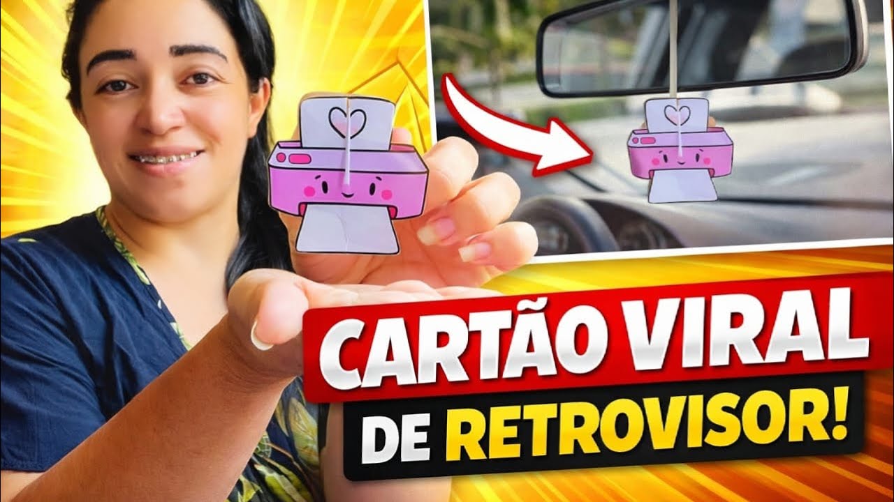 O CARTÃO DE RETROVISOR VIRAL que TODO MUNDO está falando!passo a passo