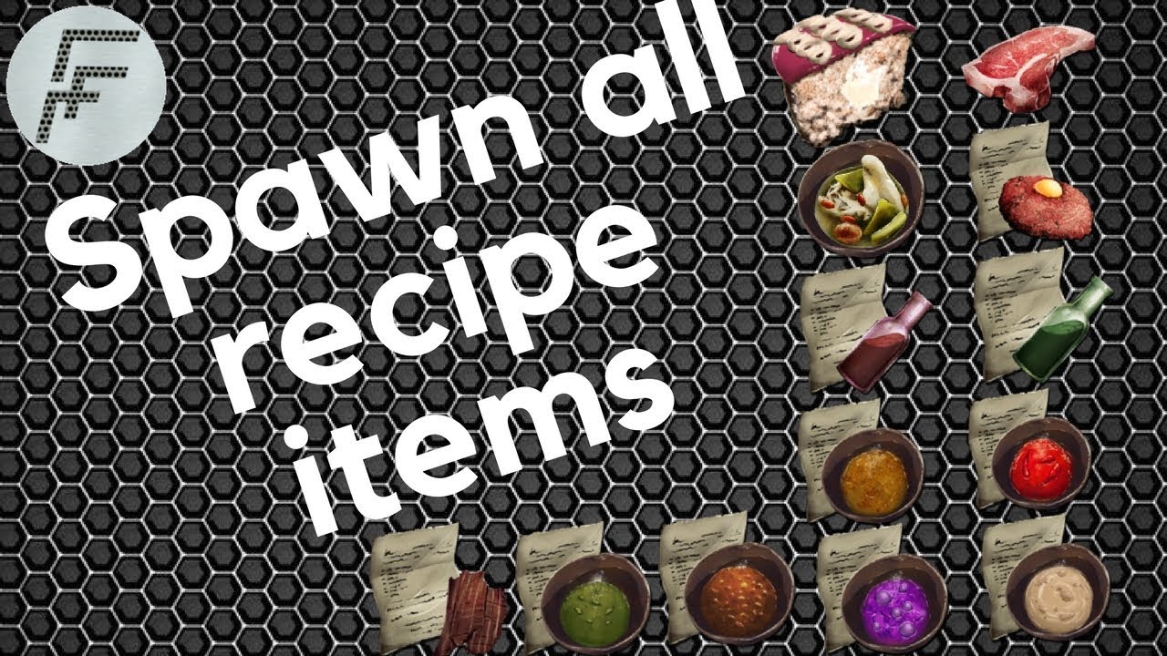 How to spawn all recipe items - ARK: Survival Evolved
