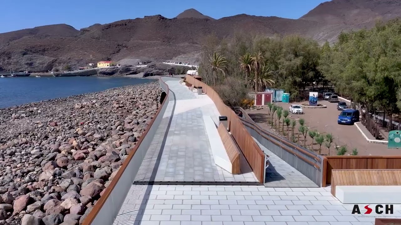 ASCH finaliza las obras del puente y paseo marítimo de la Playa de La Aldea de San Nicolás