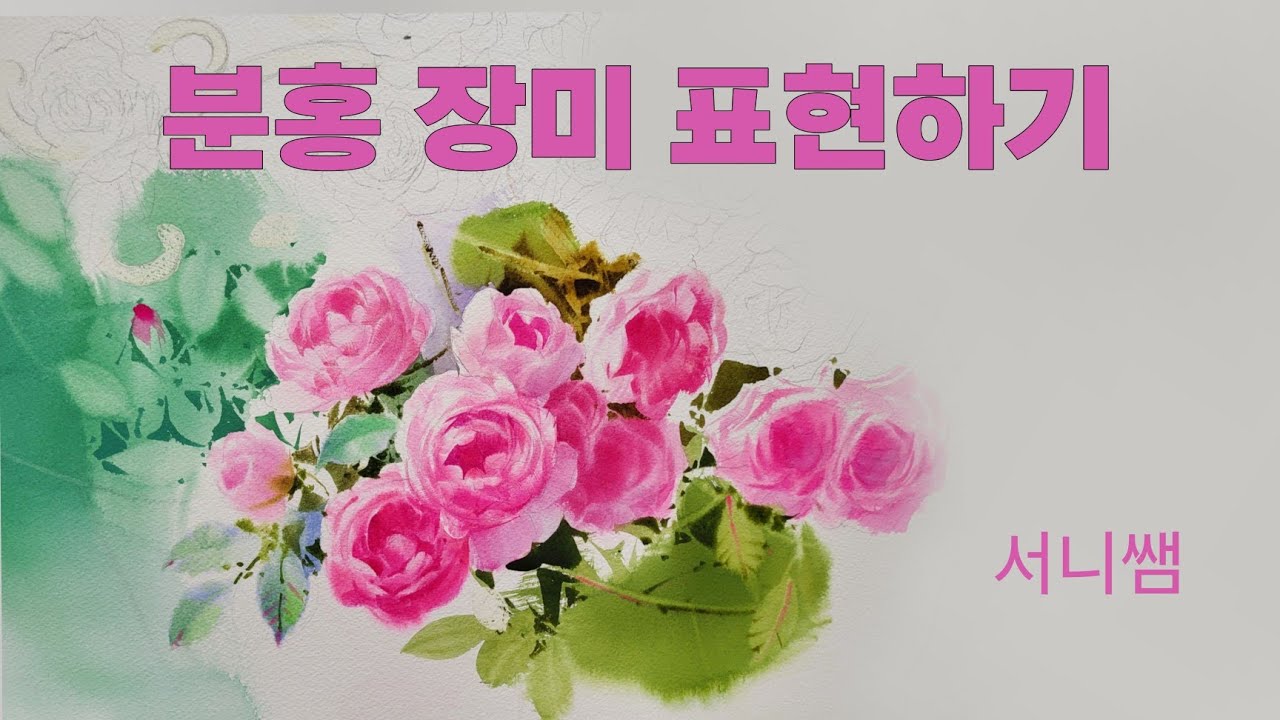 분홍 장미 표현하기