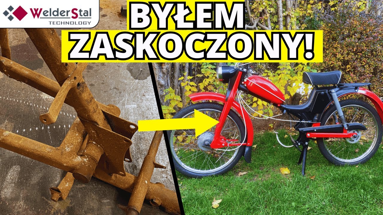 Laser czyści ramę motocykla!  Zobacz rezultat i zgadnij jaki to model?
