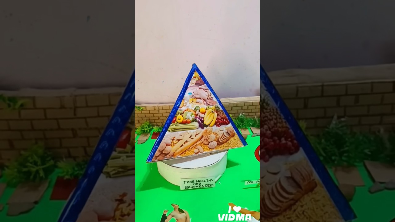 Health and Wellbeing model for science project | Health Food pyramid 
