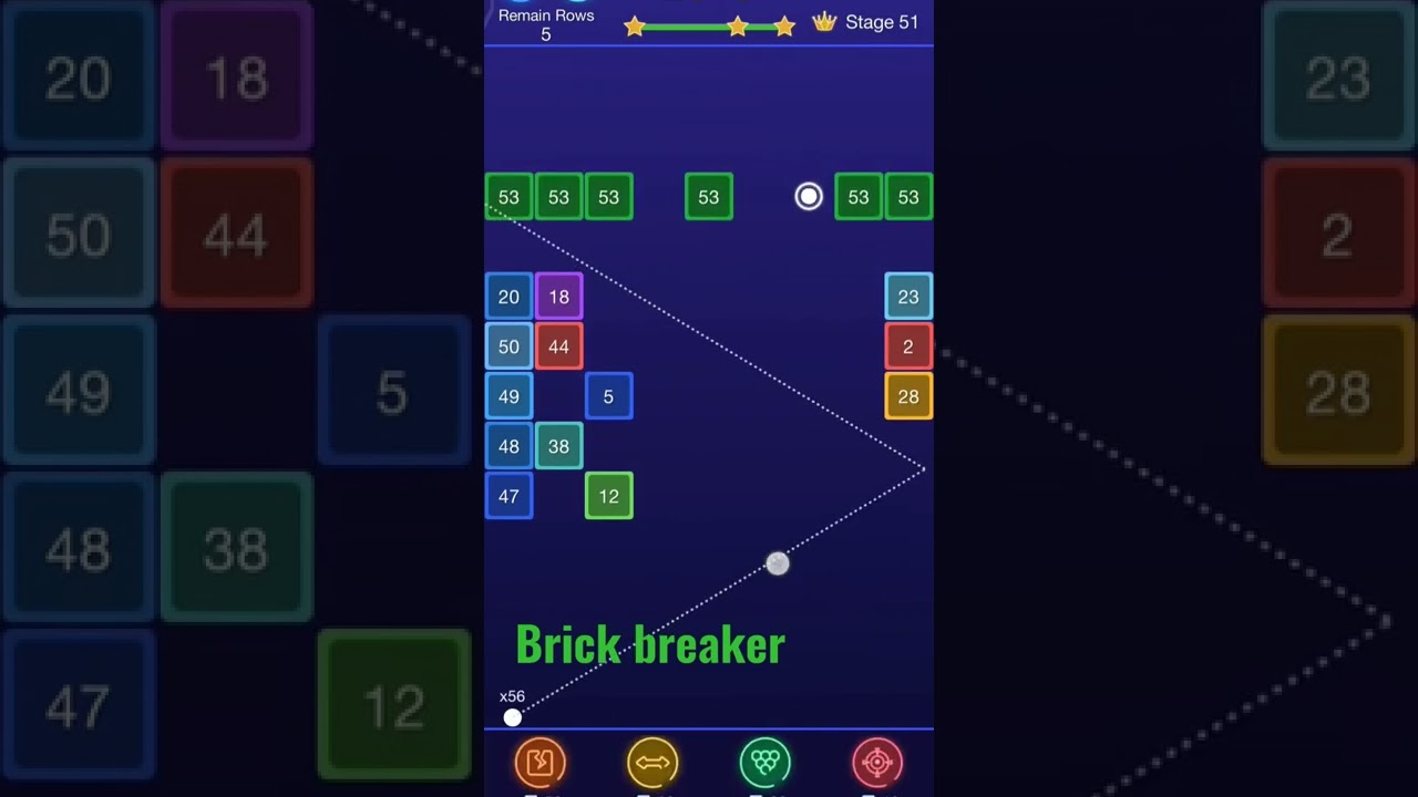 bricks breaker - glow ball