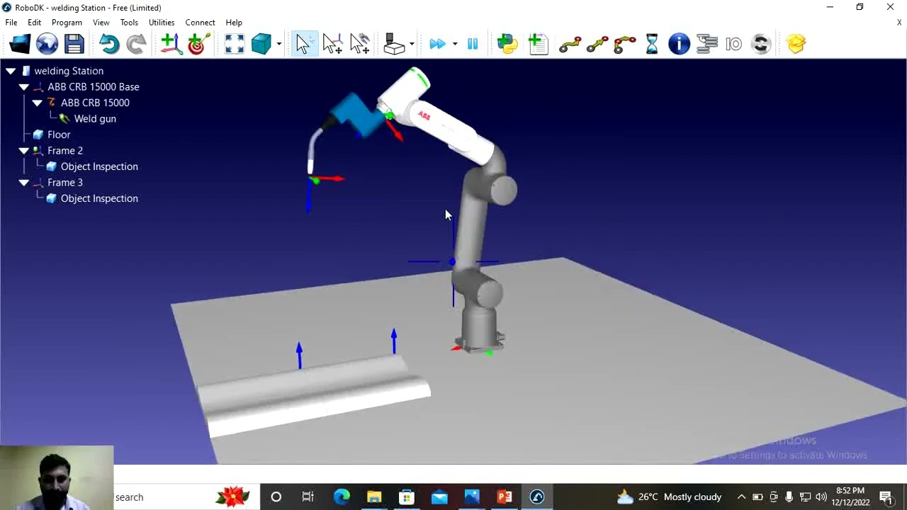 Robot welding simulation example by using RoboDK simulation software
